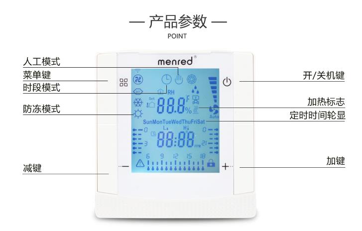 曼瑞德LS5電地暖采暖數(shù)顯溫控器產(chǎn)品詳解